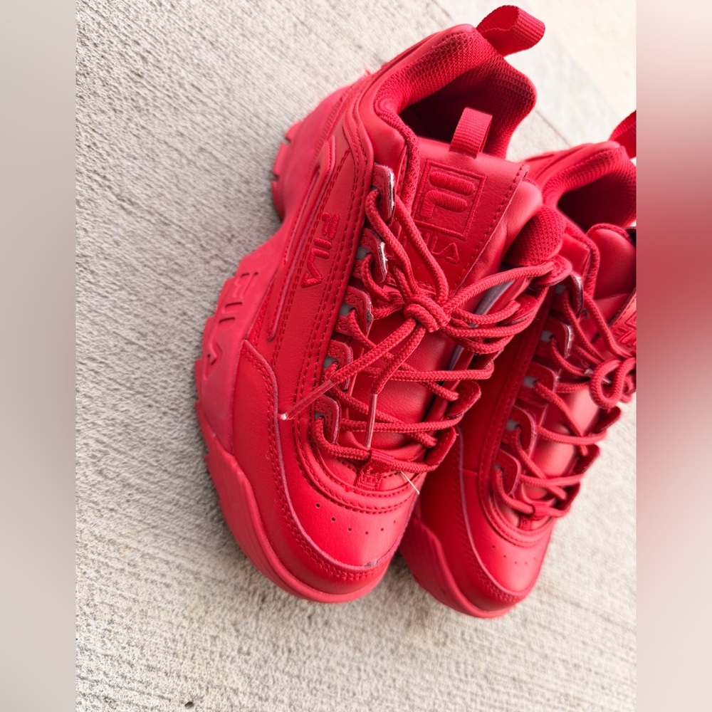 Fila Vibrant Red Athletic Sneakers
